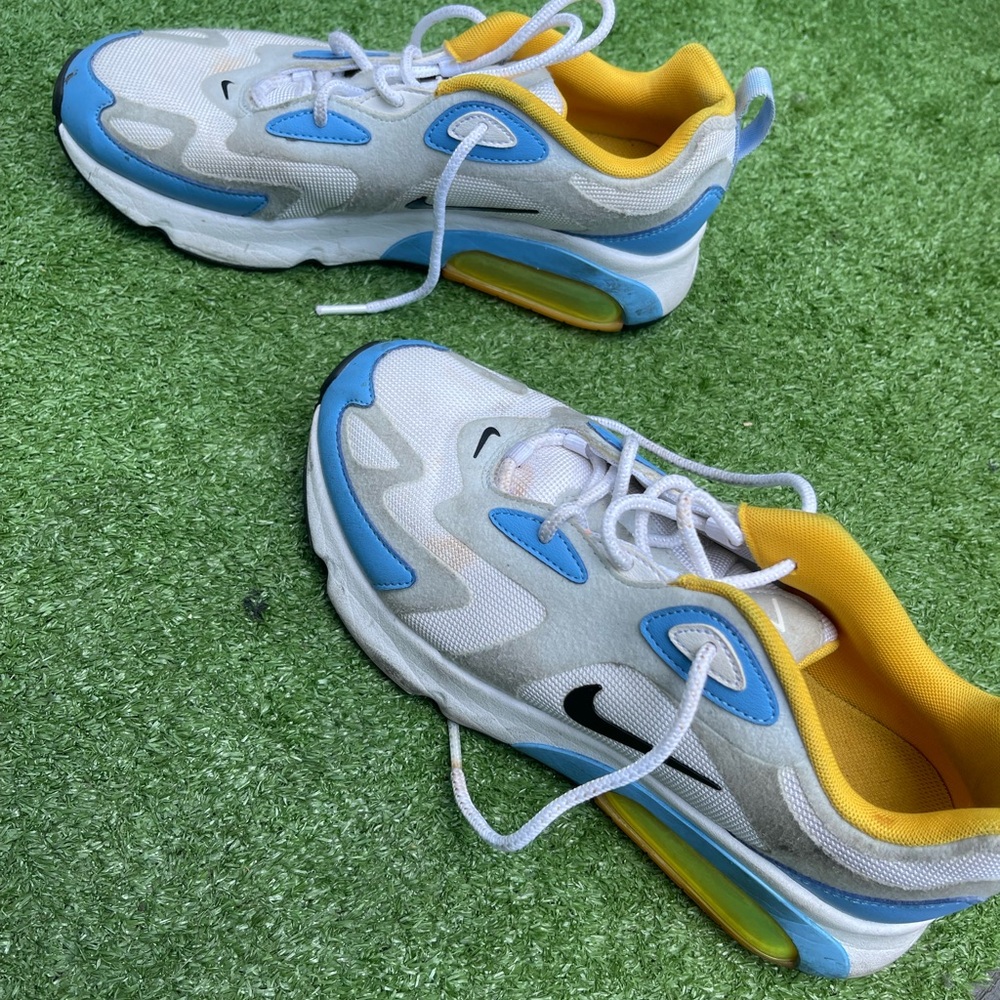 Nike Air Max Sneakers - White, Blue, Yellow